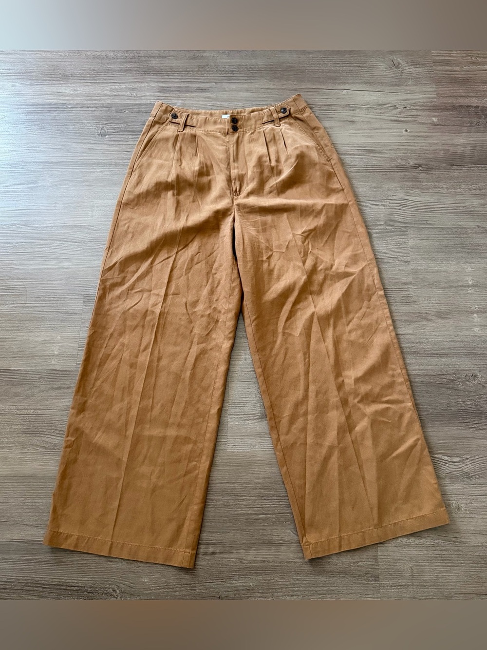 Madewell Harlow Wide Leg Pant Drapey Twill Acorn Brown Size 8